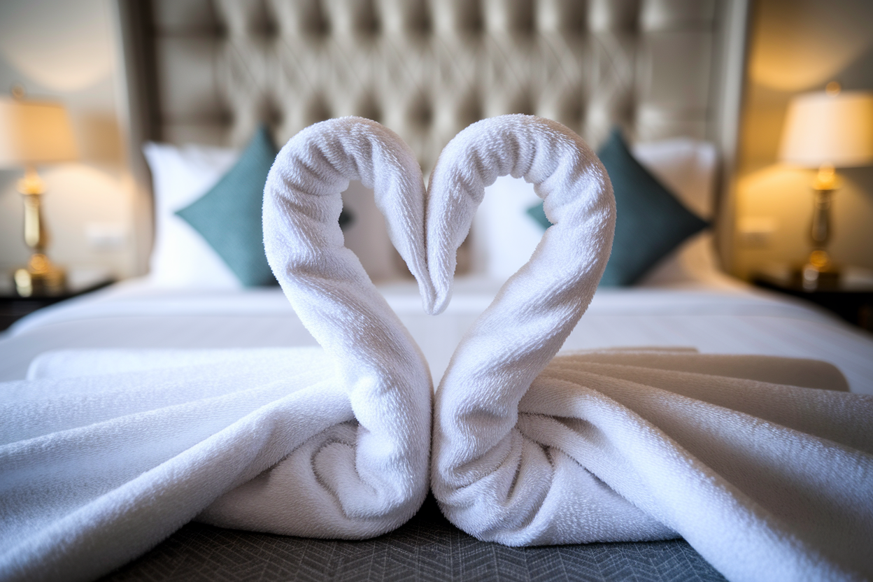 Pliage Serviette de Bain : Techniques Simples pour Cygnes et Rouleaux Décoratifs