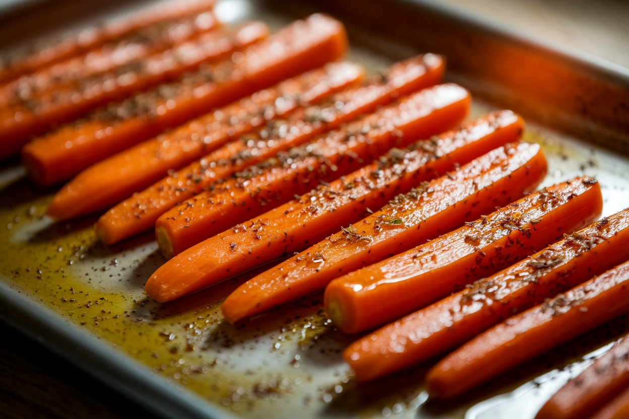 carottes-tranchees-herbes-huile-olive