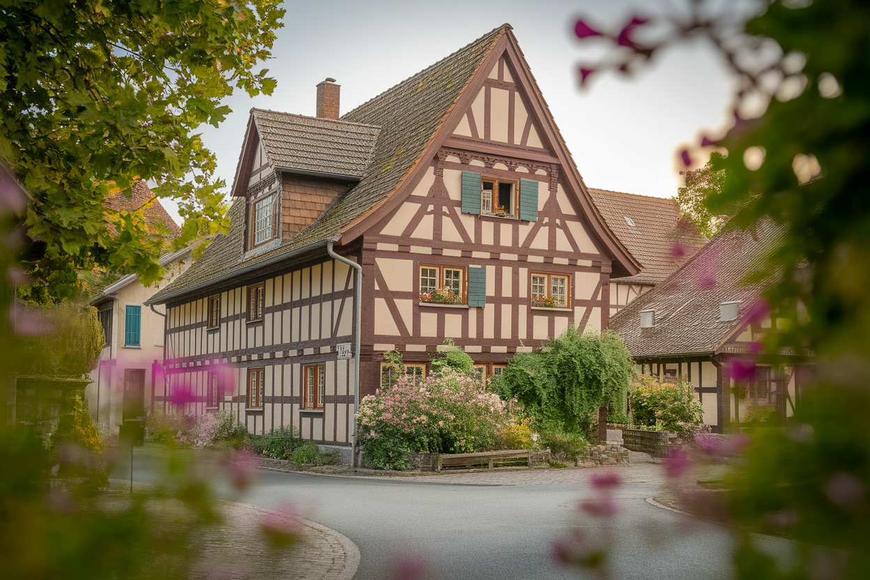 maison-colombage-village-fleurs