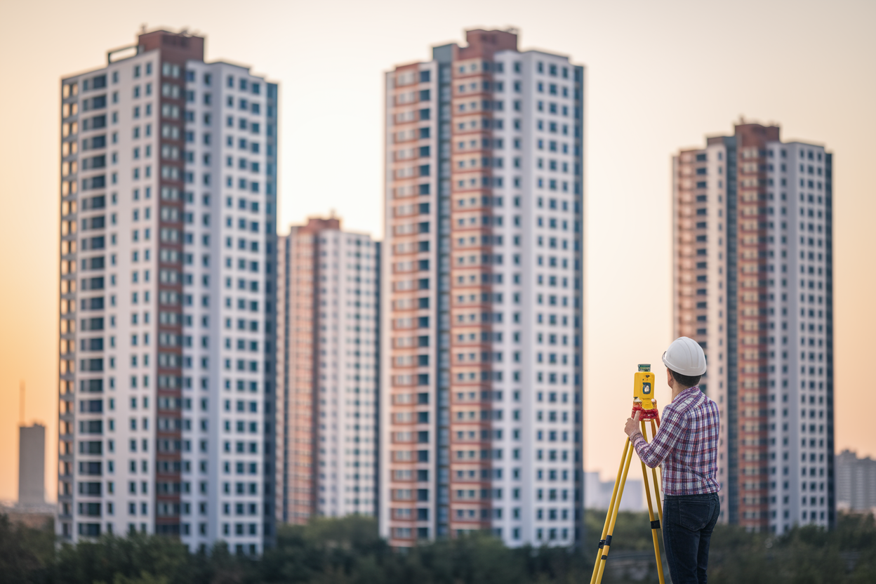 arpenteur-theodolite-gratte-ciel-ville