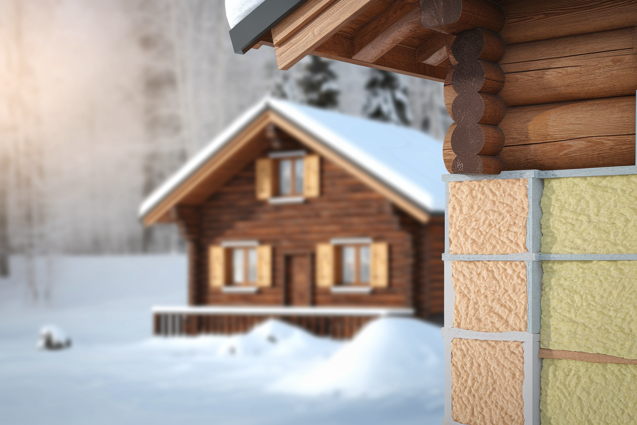 chalet-mur-isolation-arbres-neige