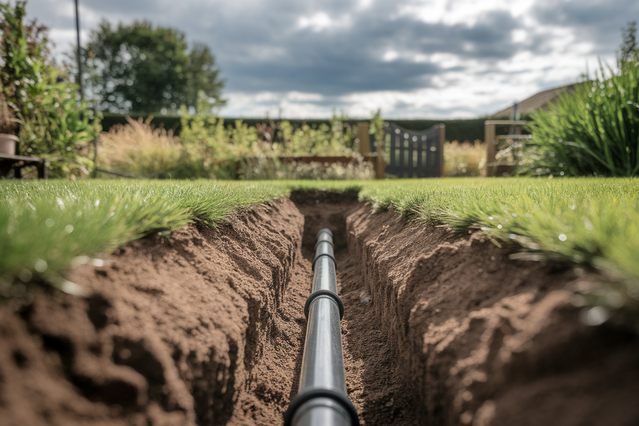 jardin-tranchee-tuyaux-infiltration