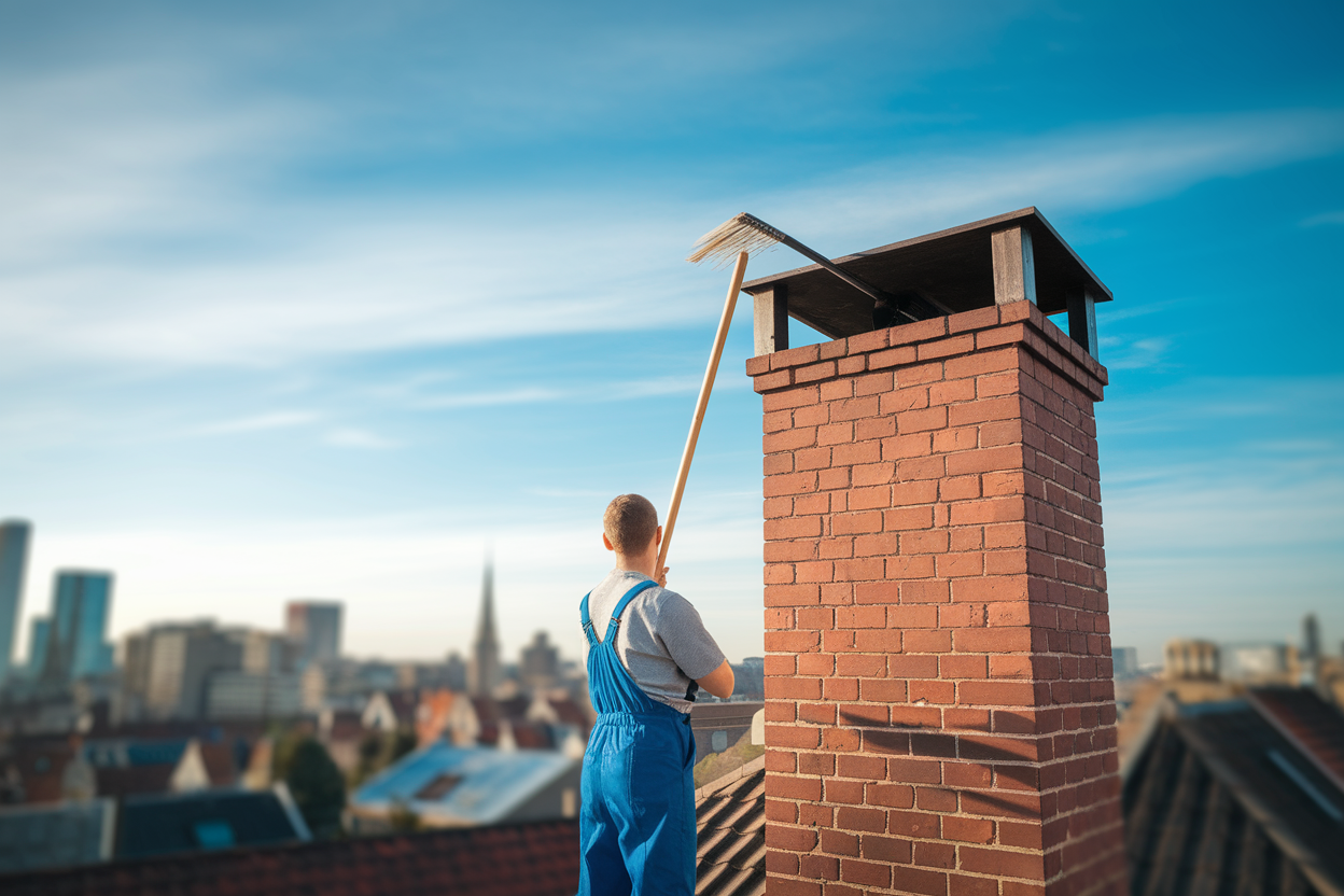 ramoneur-dos-toit-cheminee-ciel-bleu