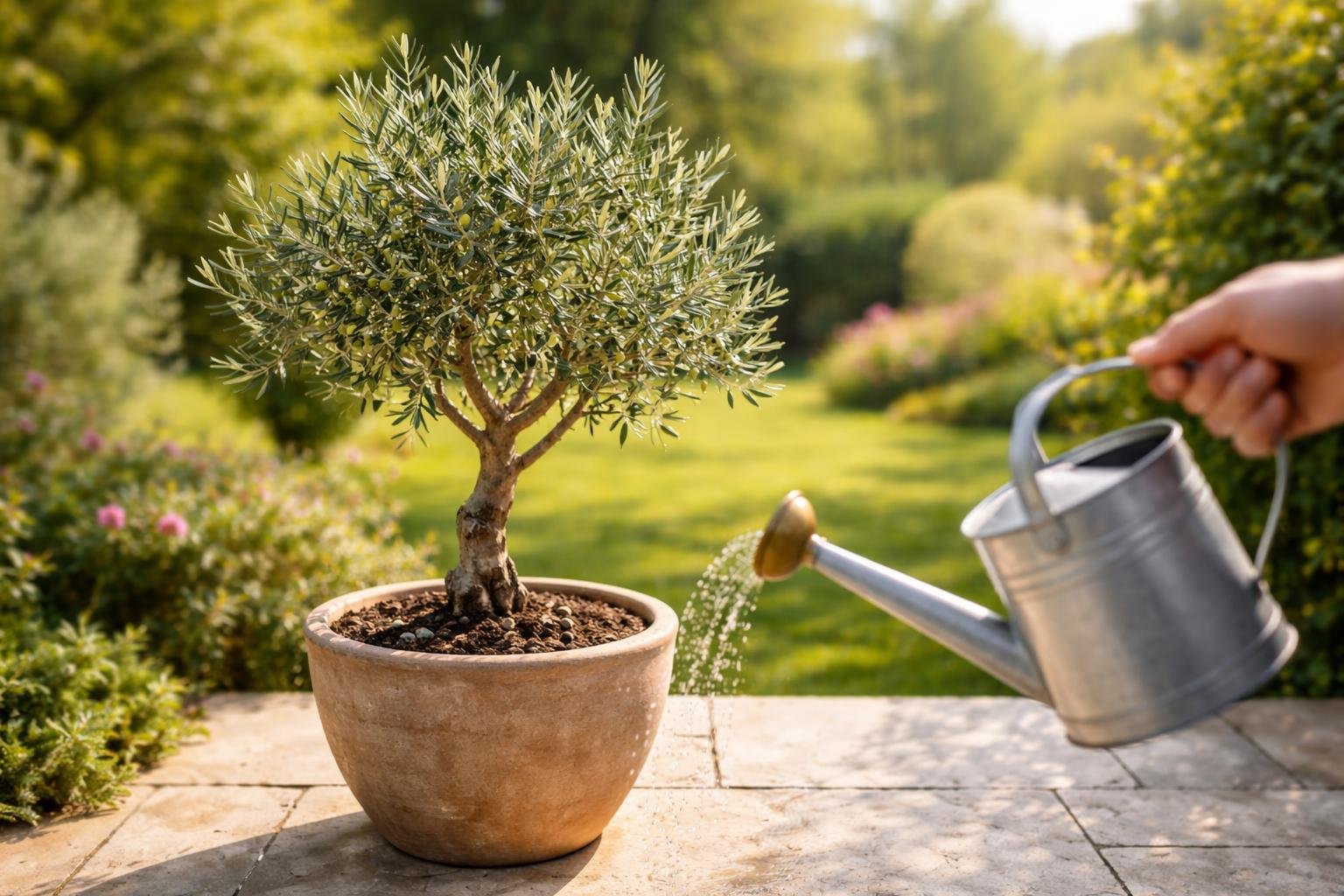 olivier-pot-terrasse-arrosoir