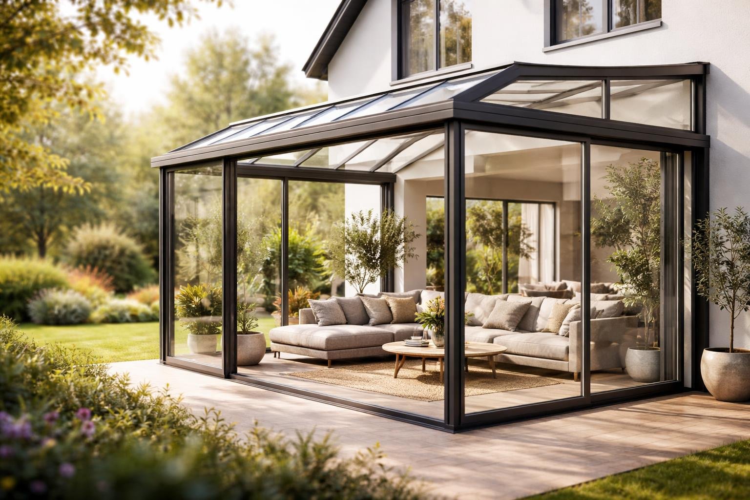 maison-moderne-veranda-verre-jardin