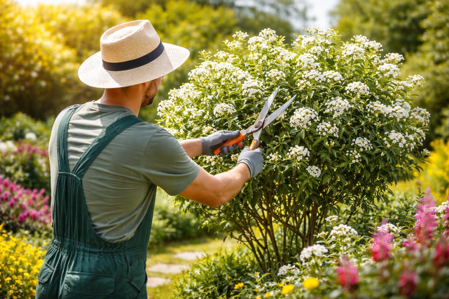 jardinier-taillant-oranger-mexique-fleurs